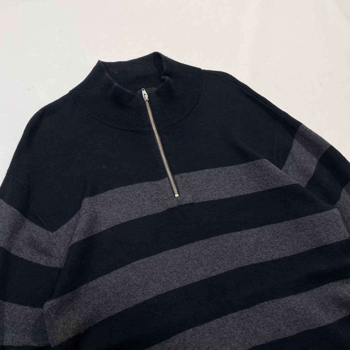 Japanese Brand Green Label Relaxing Half Zipper Knitwear Sweater Size US M / EU 48-50 / 2 - 2 Thumbnail