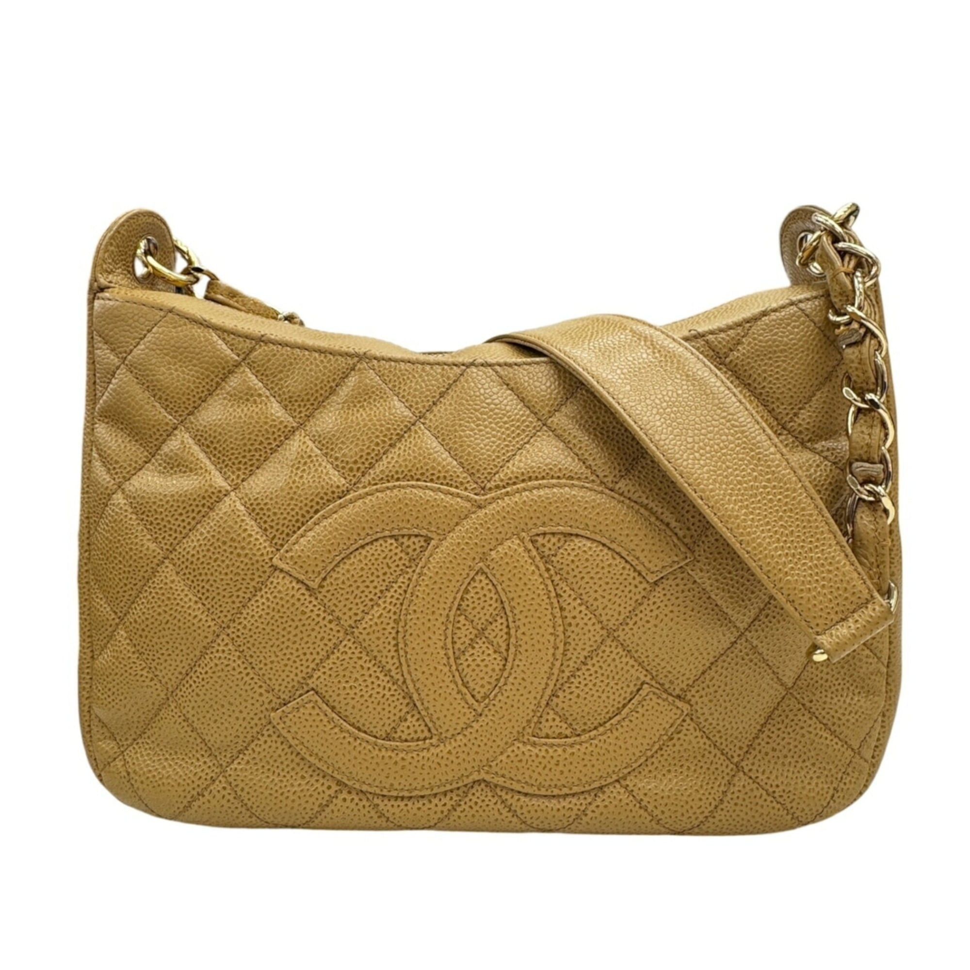 Chanel CHANEL Chain Shoulder Bag, Caviar Leather, Beige, Coco Mark Size ONE SIZE - 1 Thumbnail