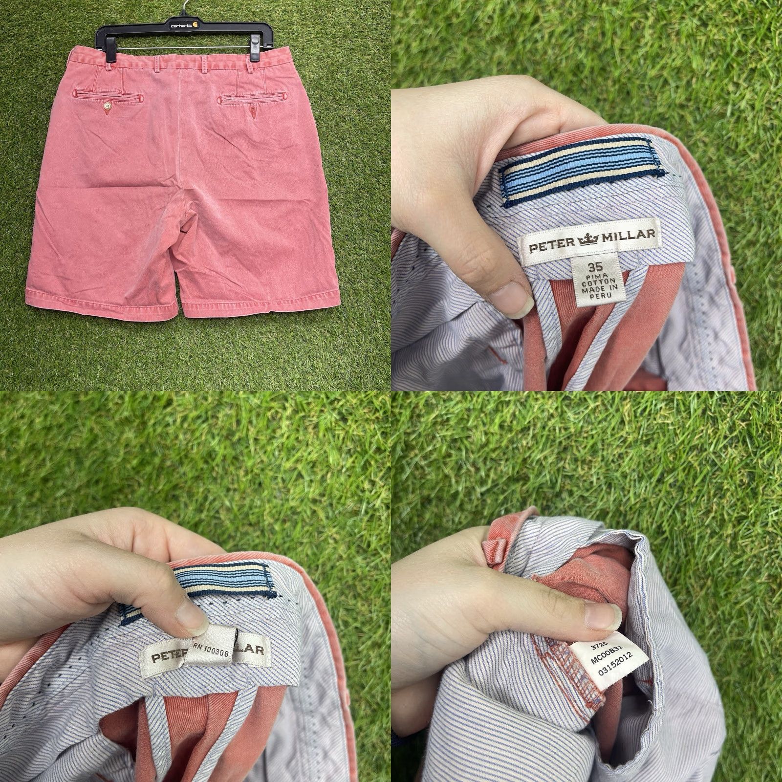 Peter Millar VINTAGE Peter Millar Men's Chino Shorts Casual Lightweight 8” Inseam Pink 35 Waist Size US 35 - 8 Thumbnail