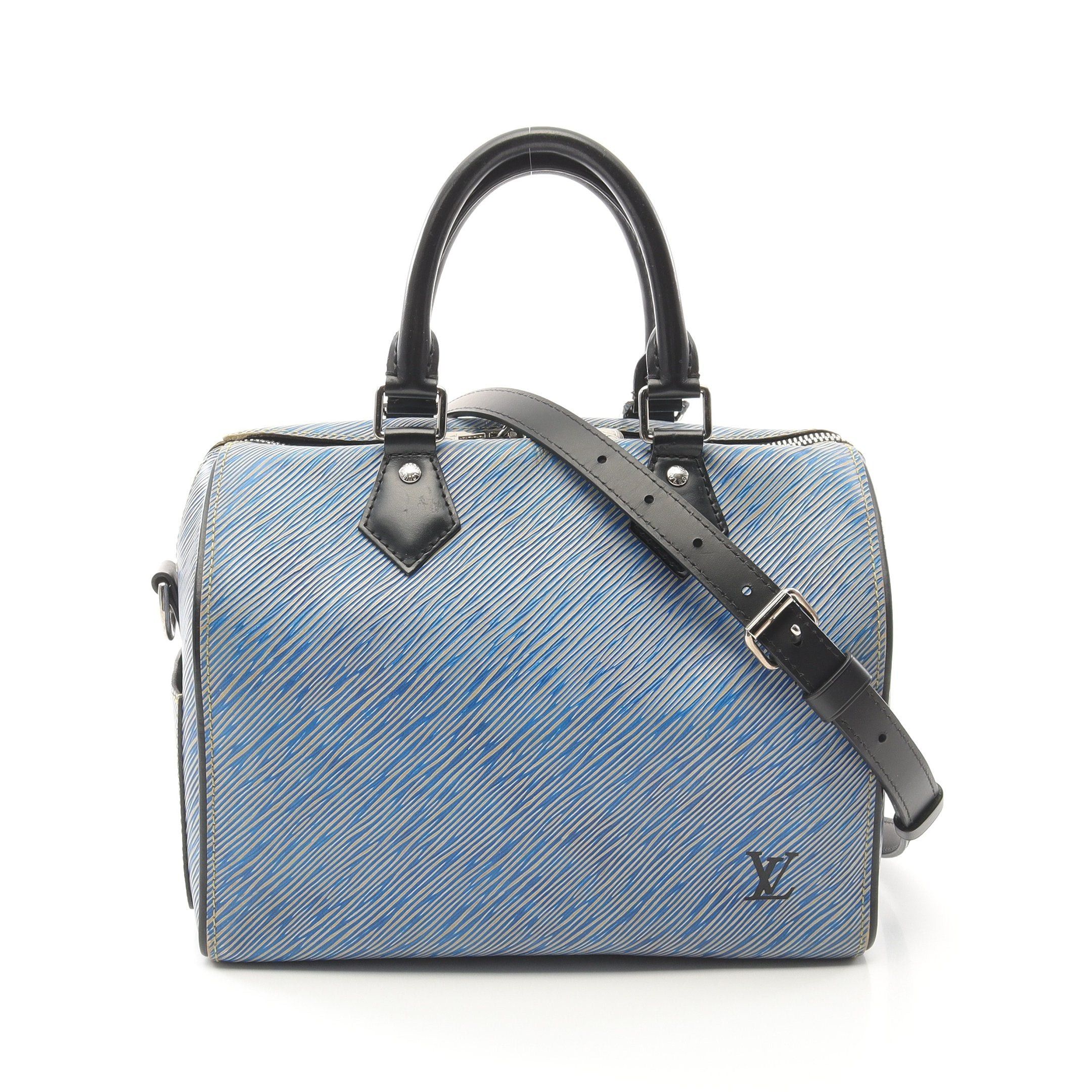 Louis Vuitton Louis Vuitton Speedy 25 Epi Denim Handbag Leather Blue Black Size ONE SIZE - 1 Thumbnail