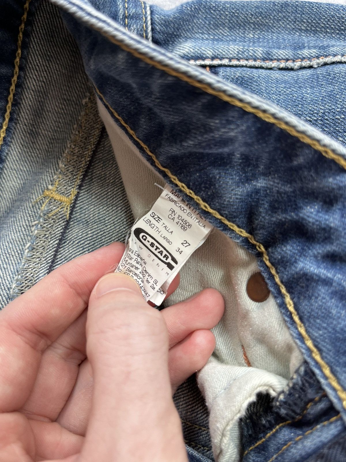 G-Star Vintage Y2K G star faded straight denim jeans Japanese 27 Size 27" / US 4 / IT 40 - 10 Thumbnail