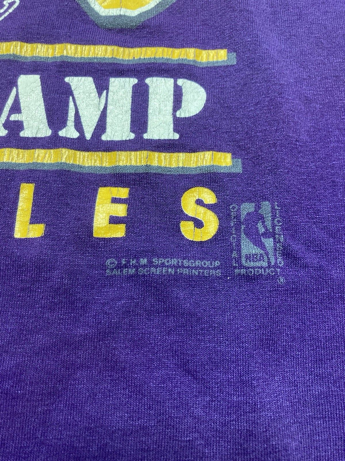 Hanes × Vintage VTG 80s t shirt Los Angeles lakers LA training camp NBA XL Size US XL / EU 56 / 4 - 7 Thumbnail