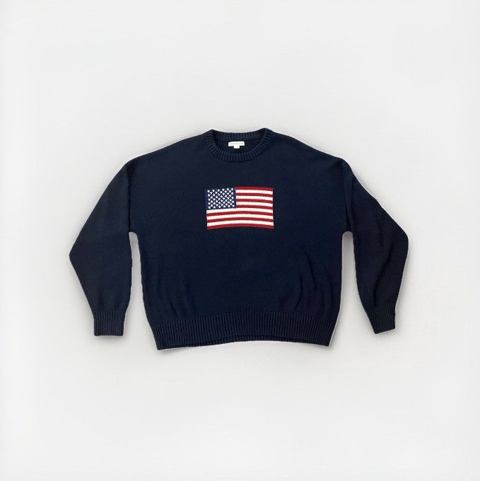 Aeropostale Aeropostale USA Flag Sweater – Women’s XL Navy Knit Size XL / US 12-14 / IT 48-50 - 1 Thumbnail