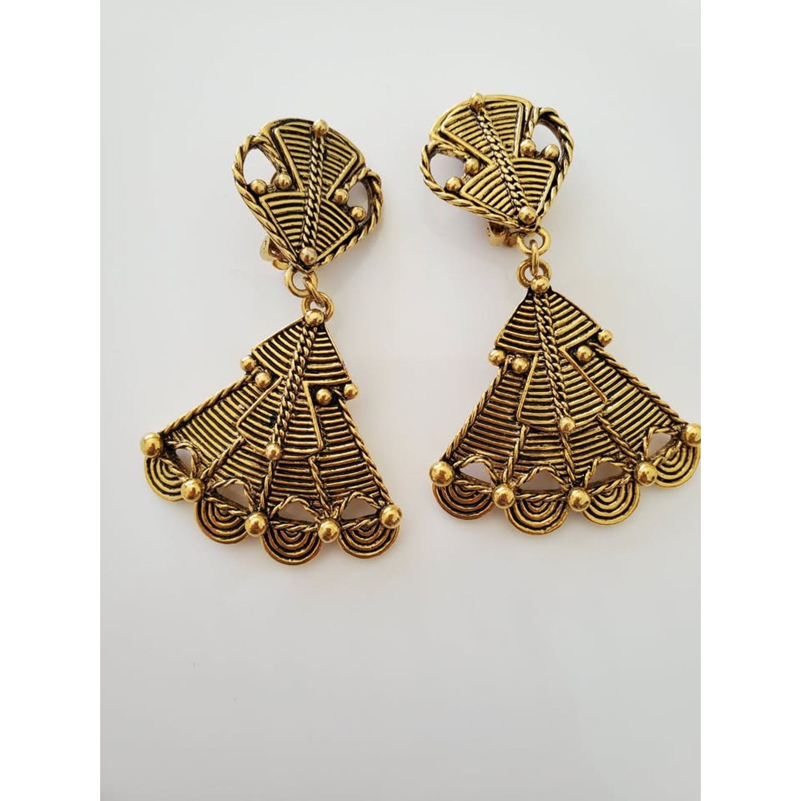 Unknown London BARRERA For Avon Vintage 1980's Gold Mayan Jewelry Set Size ONE SIZE - 3 Thumbnail
