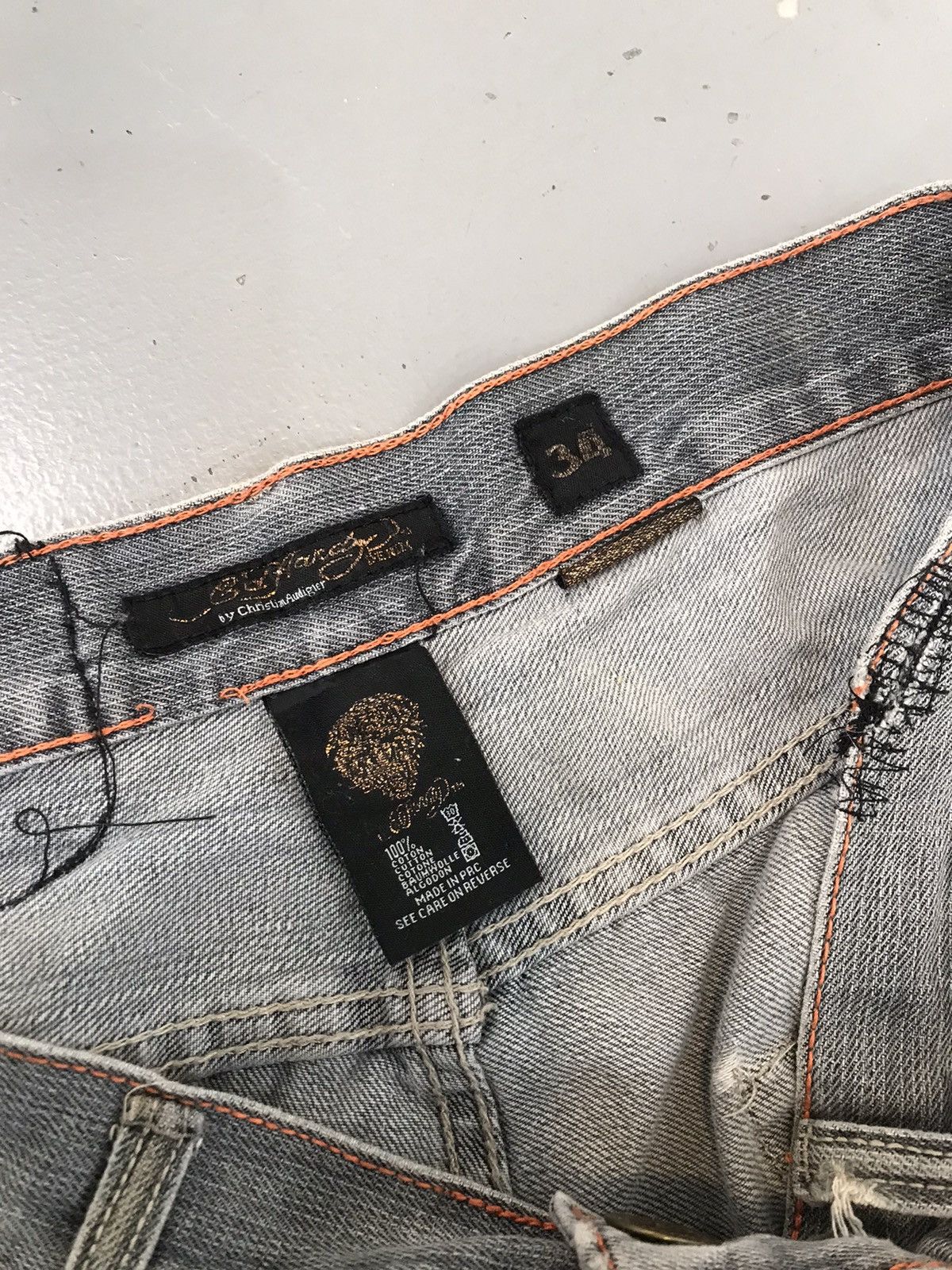 Ed Hardy × Vintage Vintage Edhardy crazy panther snake embroidered denim Size US 34 / EU 50 - 8 Thumbnail