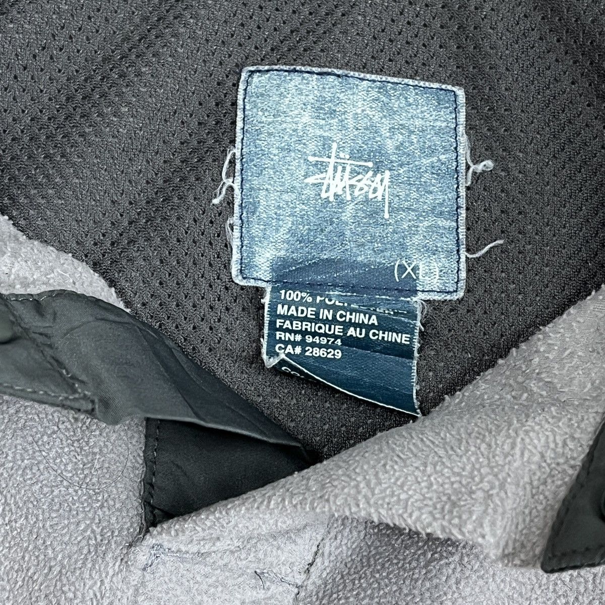 Stussy × Vintage Vintage Stussy Light Fleece Collar Size US XL / EU 56 / 4 - 18 Thumbnail
