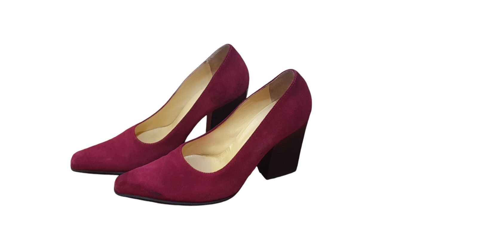 Miu Miu MIU MIU vintage suede wood block heels - EU 37.5 / 7 US Size US 7 / IT 37 - 3 Thumbnail