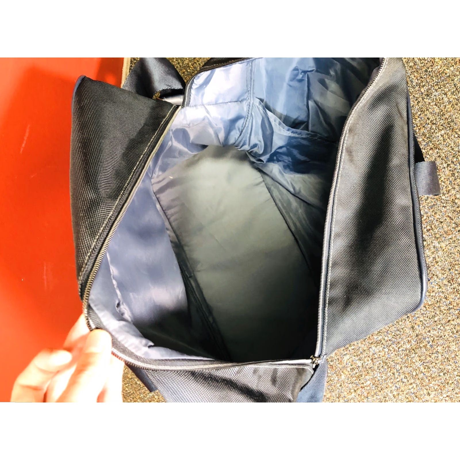 Calvin Klein VINTAGE Calvin Klein Duffle Bag MEN Large Navy blue Cotton Nylon Cotton Gym Bag BLACK Grey TT20 Size ONE SIZE - 7 Thumbnail