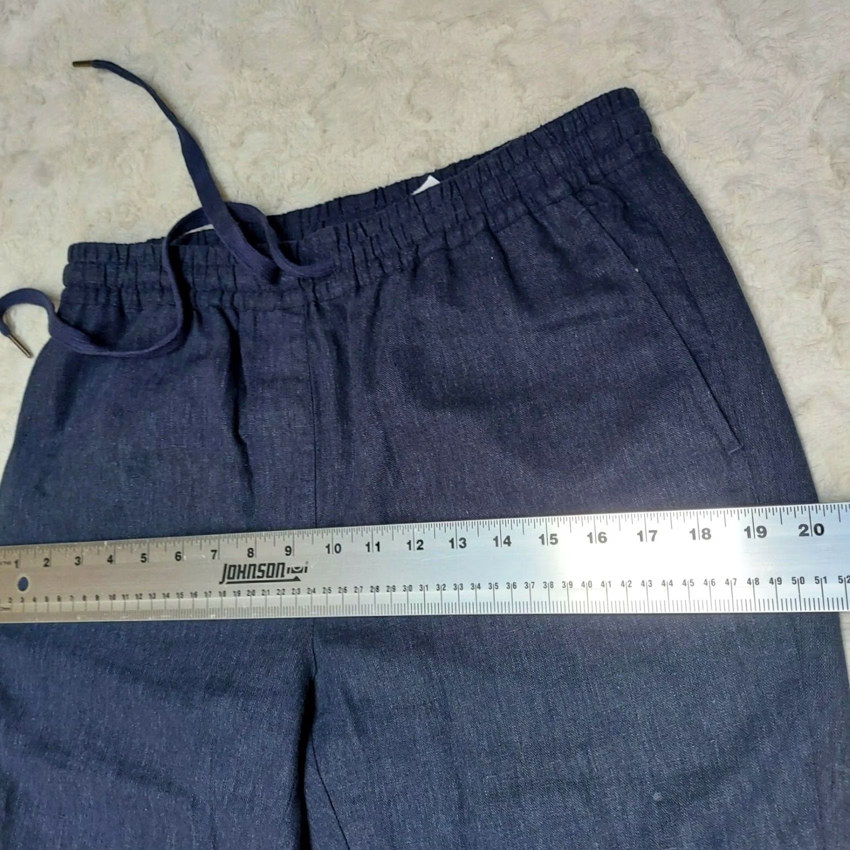 Pendleton VINTAGE Pendelton? Actually not. Pendleton Women's Linen Blend Elastic Waistband Straight Leg Pants NWT Small Blue Linen Rayon Size 28" / US 6 / IT 42 - 6 Thumbnail
