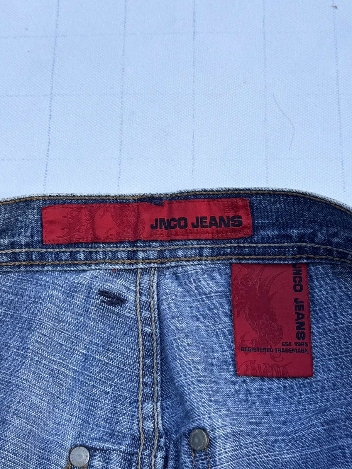 JNCO jnco eagle embroidered 90s baggy denim Size US 36 / EU 52 - 10 Thumbnail