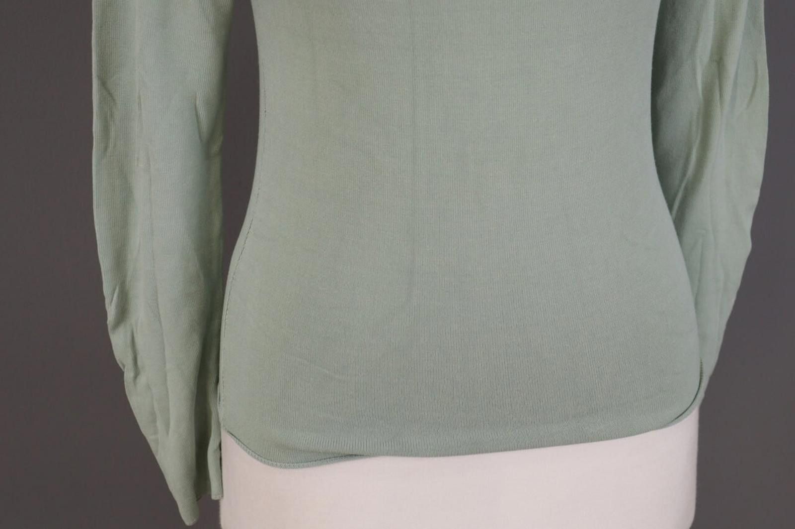 Designer Transit Par Such 101 Green Summer Top Blouse Size 1 Size M / US 6-8 / IT 42-44 - 5 Thumbnail