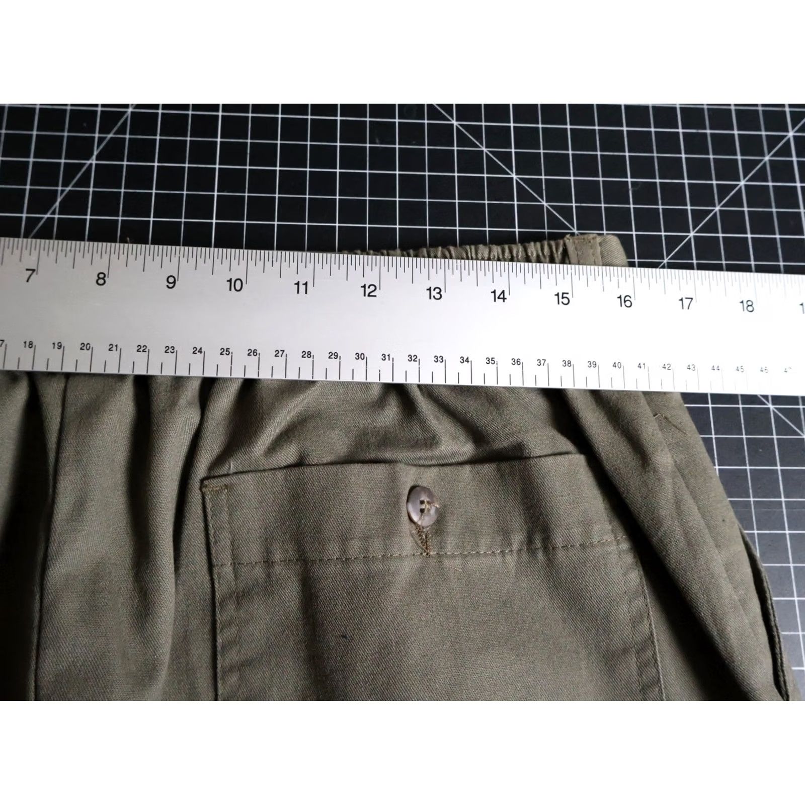 Olive VINTAGE 90s Pleated Chino Pants Mens 34 x 32 Olive Green Talon Zipper Elastic Waist Regular Rise 90s Retro Preppy Size US 34 / EU 50 - 5 Thumbnail