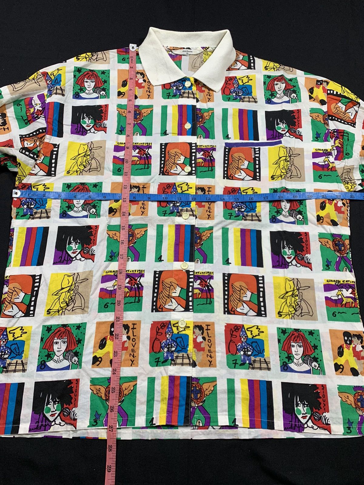 20471120 Jean Charles Castelbajac Art Full Print Button Shirt Size US L / EU 52-54 / 3 - 7 Thumbnail