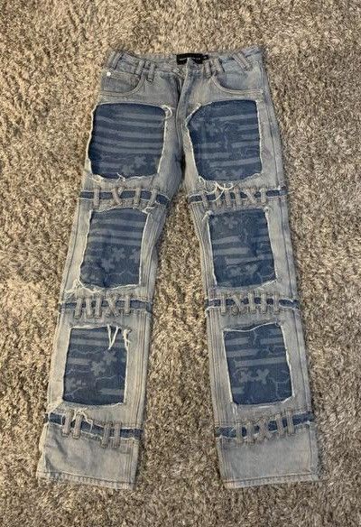 Designer × Racer Worldwide Racer Worldwide Flag Jeans Denim Size US 30 / EU 46 - 3 Thumbnail