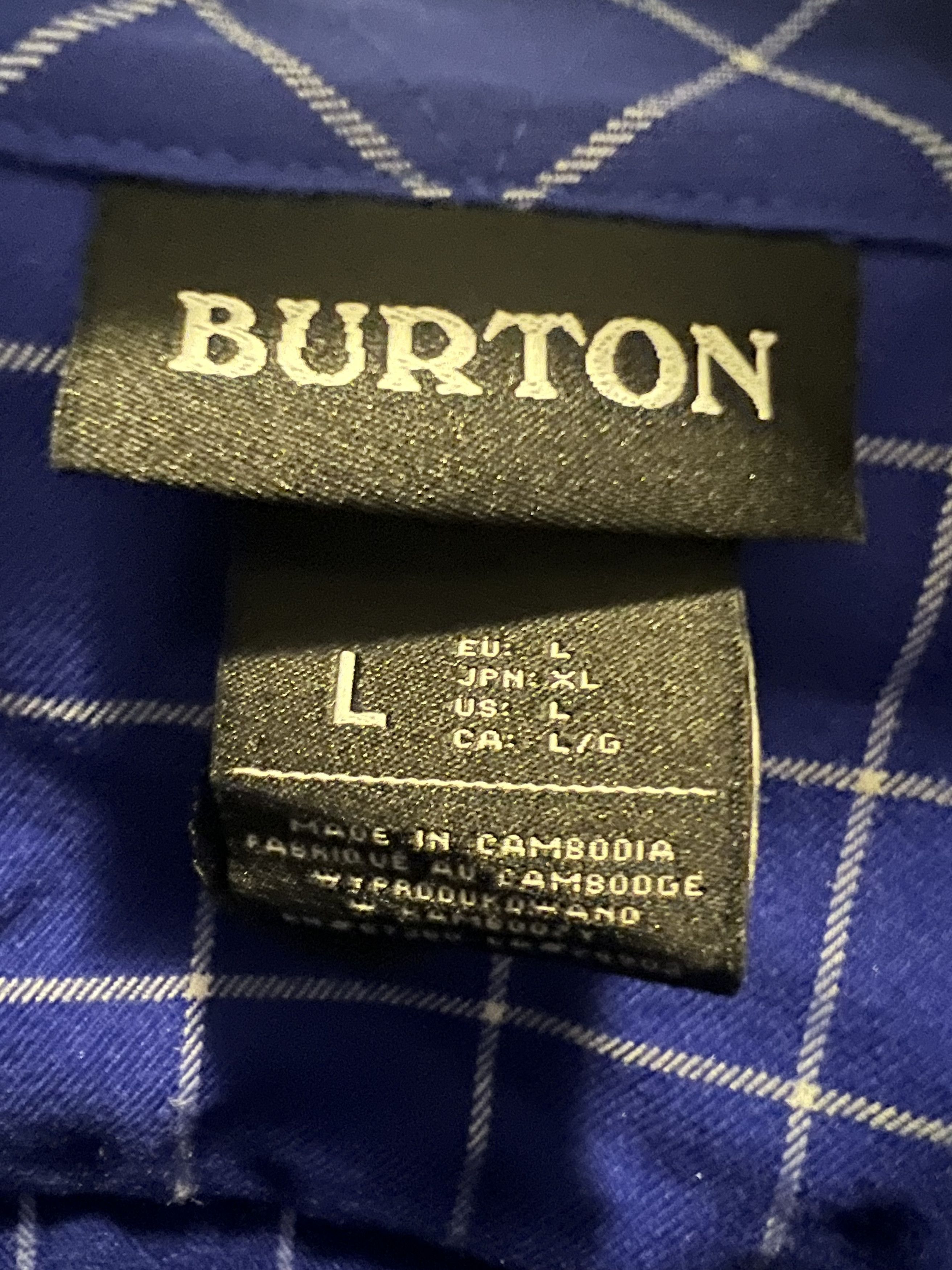 Burton Blue Checked Snap Button Flannel Shirt Size US L / EU 52-54 / 3 - 3 Thumbnail