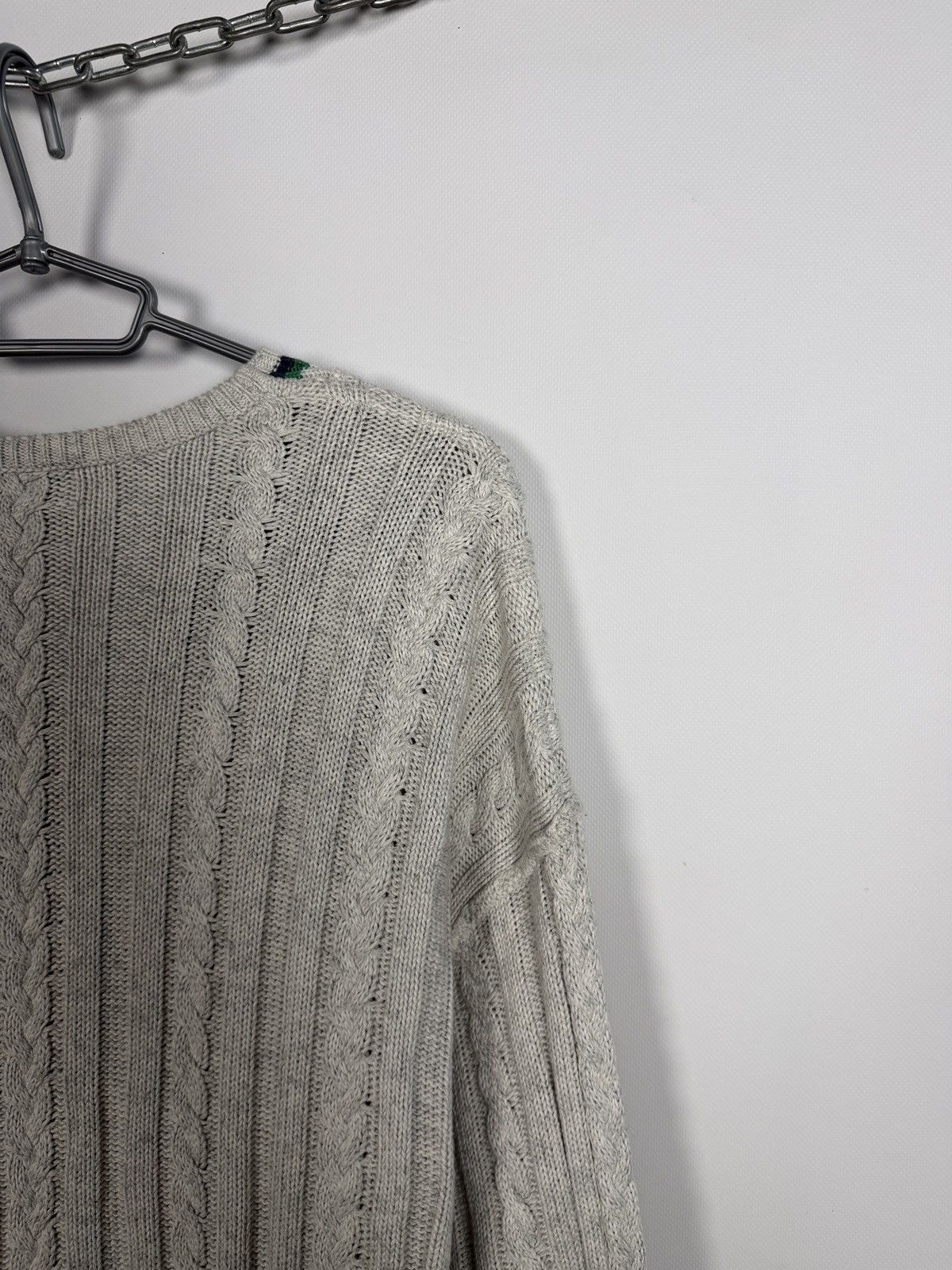 Carlo Colucci Carlo Colucci V-Neck Cable Knit Wool Sweater Vintage Size 50 Size US L / EU 52-54 / 3 - 12 Thumbnail