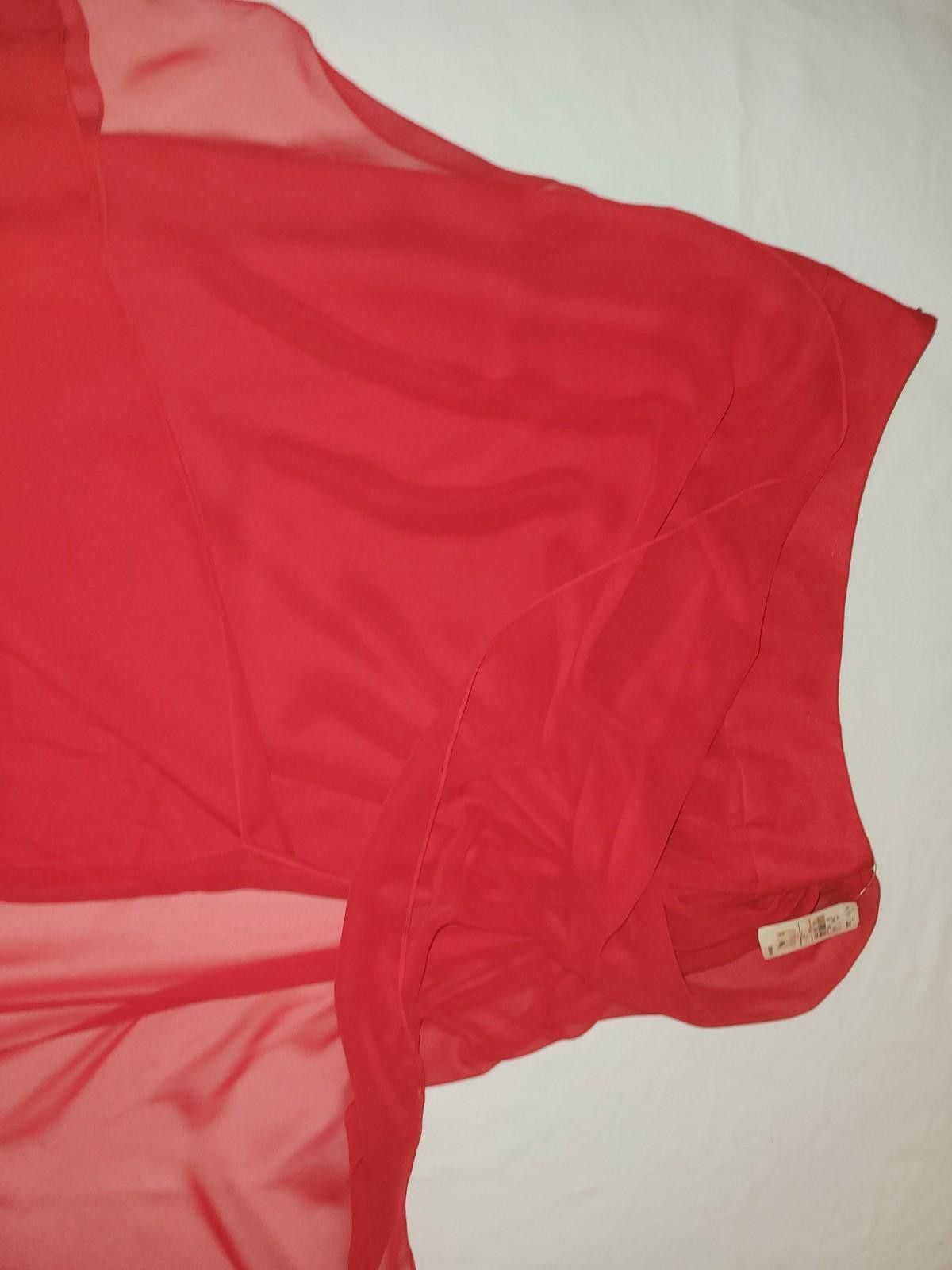 Designer NWT Victor Costa size 6 red dress skirt w/ thigh high slit Size 28" / US 6 / IT 42 - 7 Thumbnail