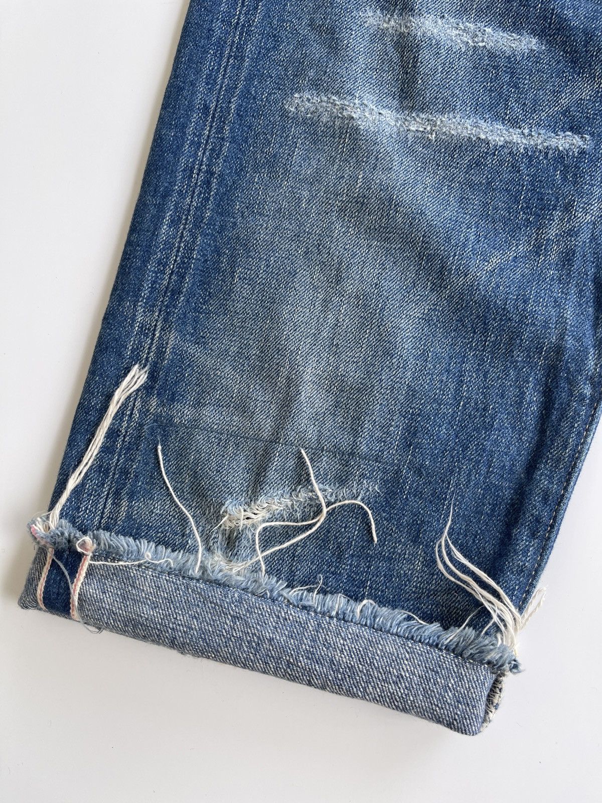 Remi Relief Distressed Short Selvedge Denim Size US 30 / EU 46 - 9 Thumbnail