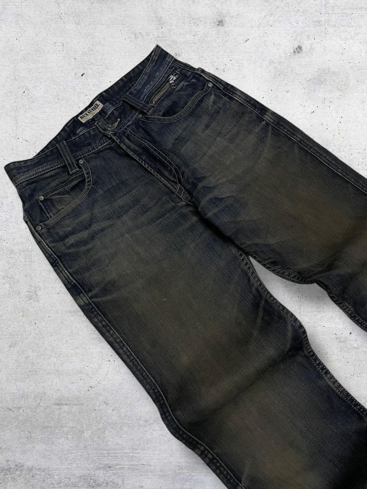 If Six Was Nine VINTAGE BACK NUMBER OG DESIGNER JAPAN 90 MUDWASH STYLE DENIM Size US 28 / EU 44 - 7 Thumbnail