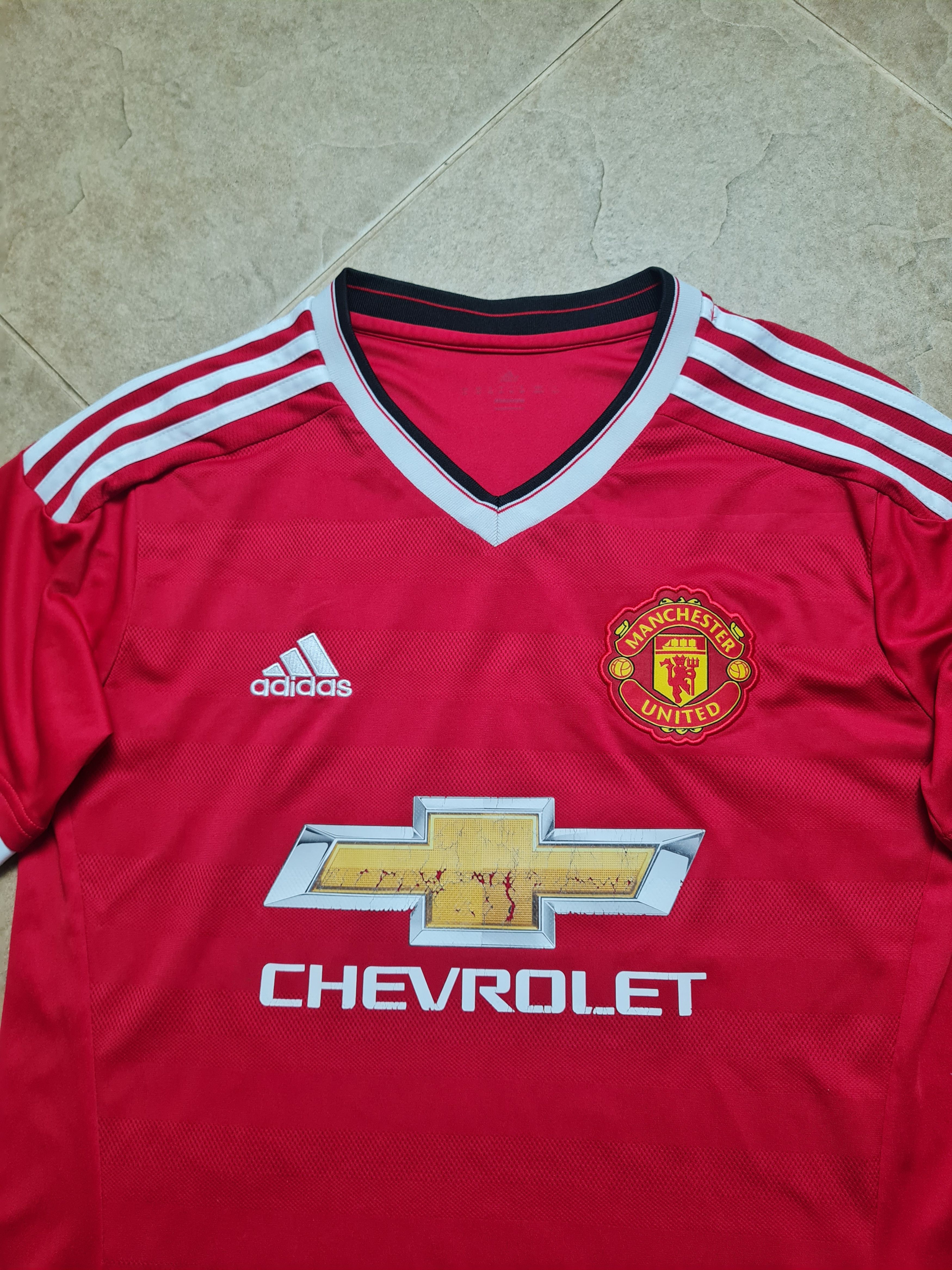 Adidas Manchester United15/16 Home Soccer Shirt Adidas #7 MEMPHIS Size US S / EU 44-46 / 1 - 24 Thumbnail