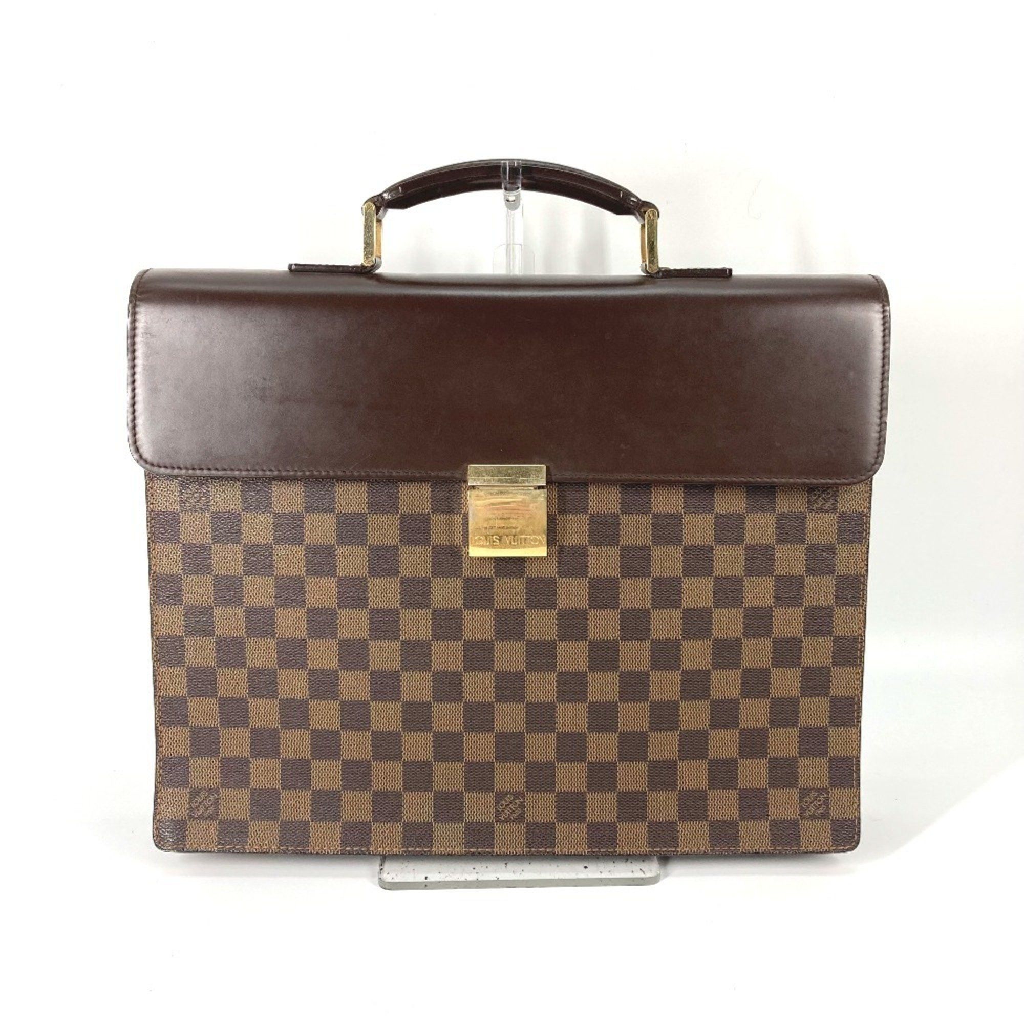 LOUIS VUITTON N53315 Damier Altona PM Handbag/Business Bag Canvas Men's Ebene Brown