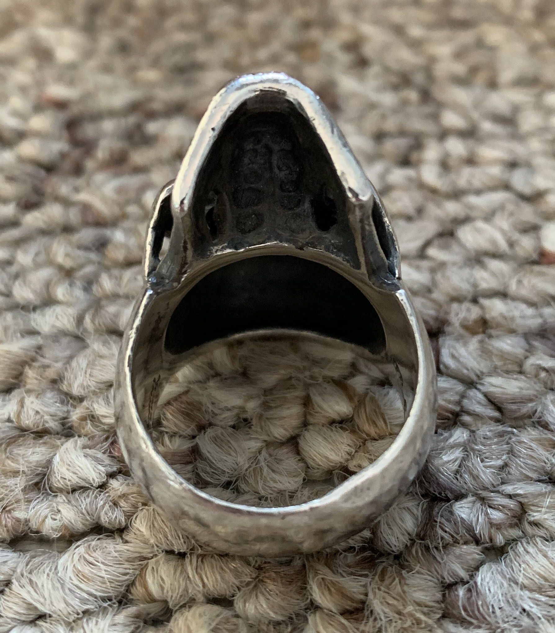 Number (N)ine SS05 "Nightcrawler" Bejeweled Silver Skull Ring w/ box Size ONE SIZE - 11 Thumbnail