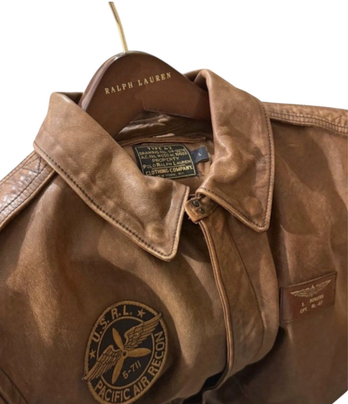 Ralph Lauren Ralph Lauren A-2 Leather Flight Jacket Distressed Bomber Size US L / EU 52-54 / 3 - 3 Thumbnail