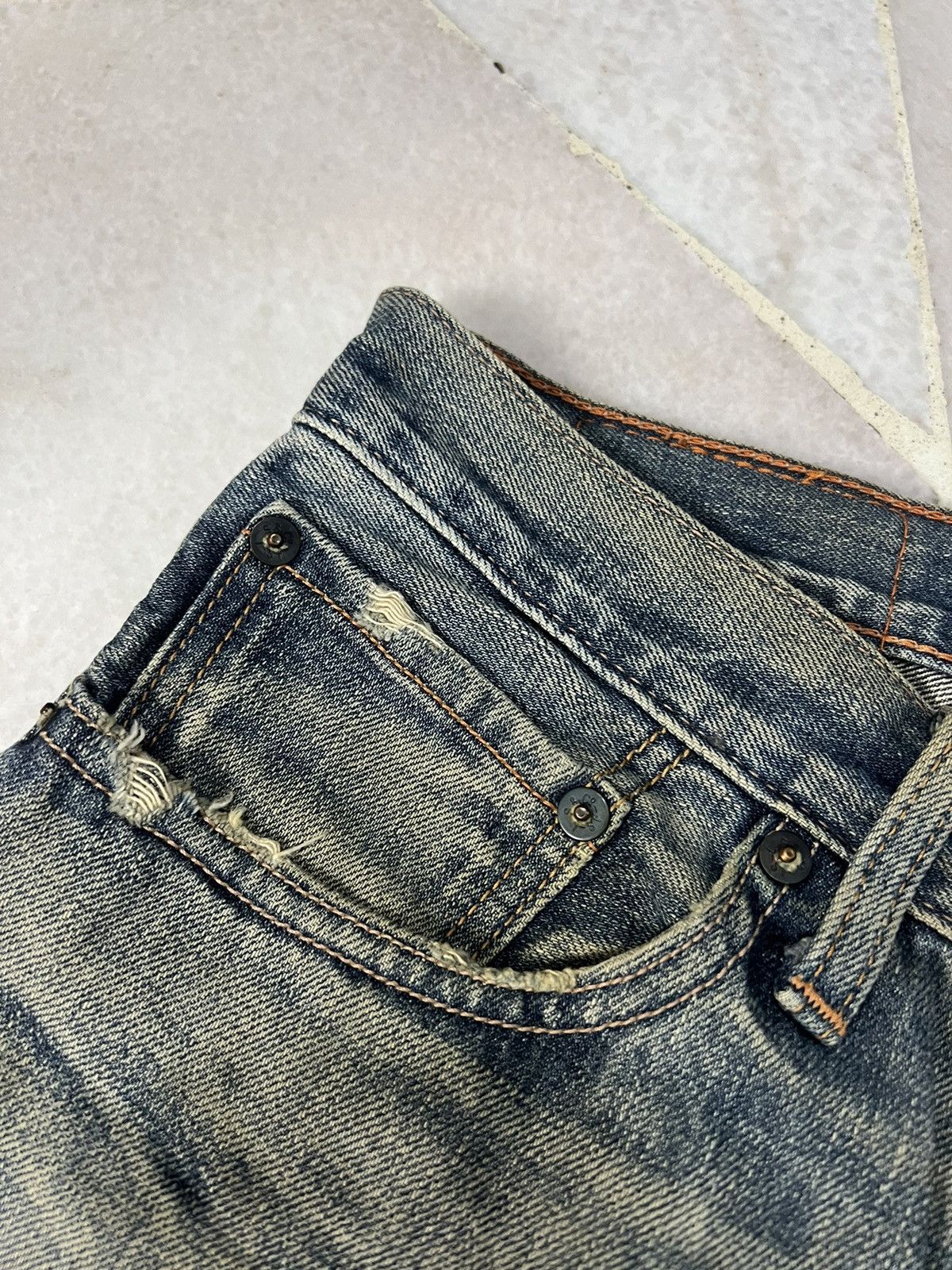 Japanese Brand × Levi's × Levi's Vintage Clothing 💥Crazy💥Vintage Levis 502 Mud Wash Distressed Jeans Very Rare Size US 31 - 6 Thumbnail