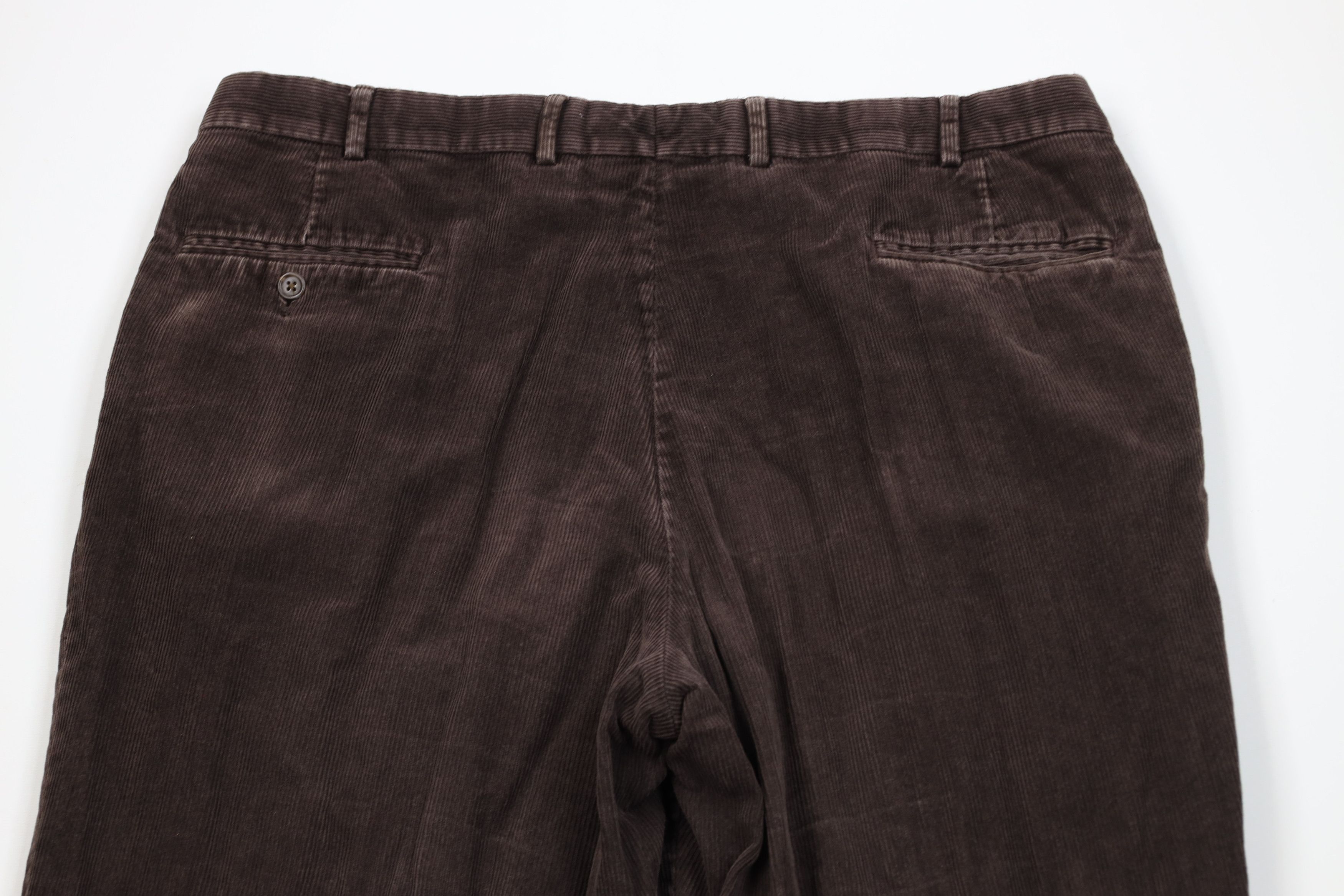 Jos. A. Bank Vintage Jos A Bank Wide Leg Corduroy Chino Pants Brown Size US 38 / EU 54 - 11 Thumbnail