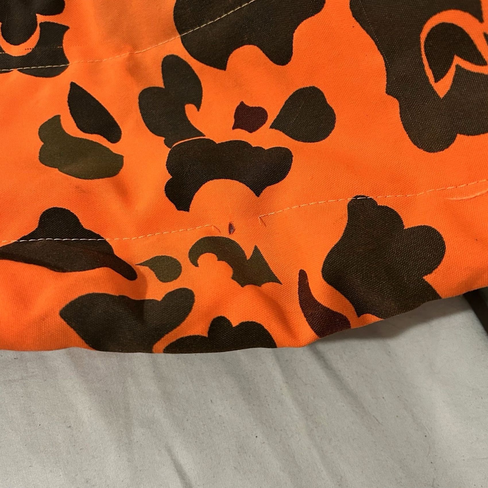 SafTbak VINTAGE Satbak Chiller Killer Orange Camouflage Puffer Jacket L Mens 80s Size US L / EU 52-54 / 3 - 4 Thumbnail