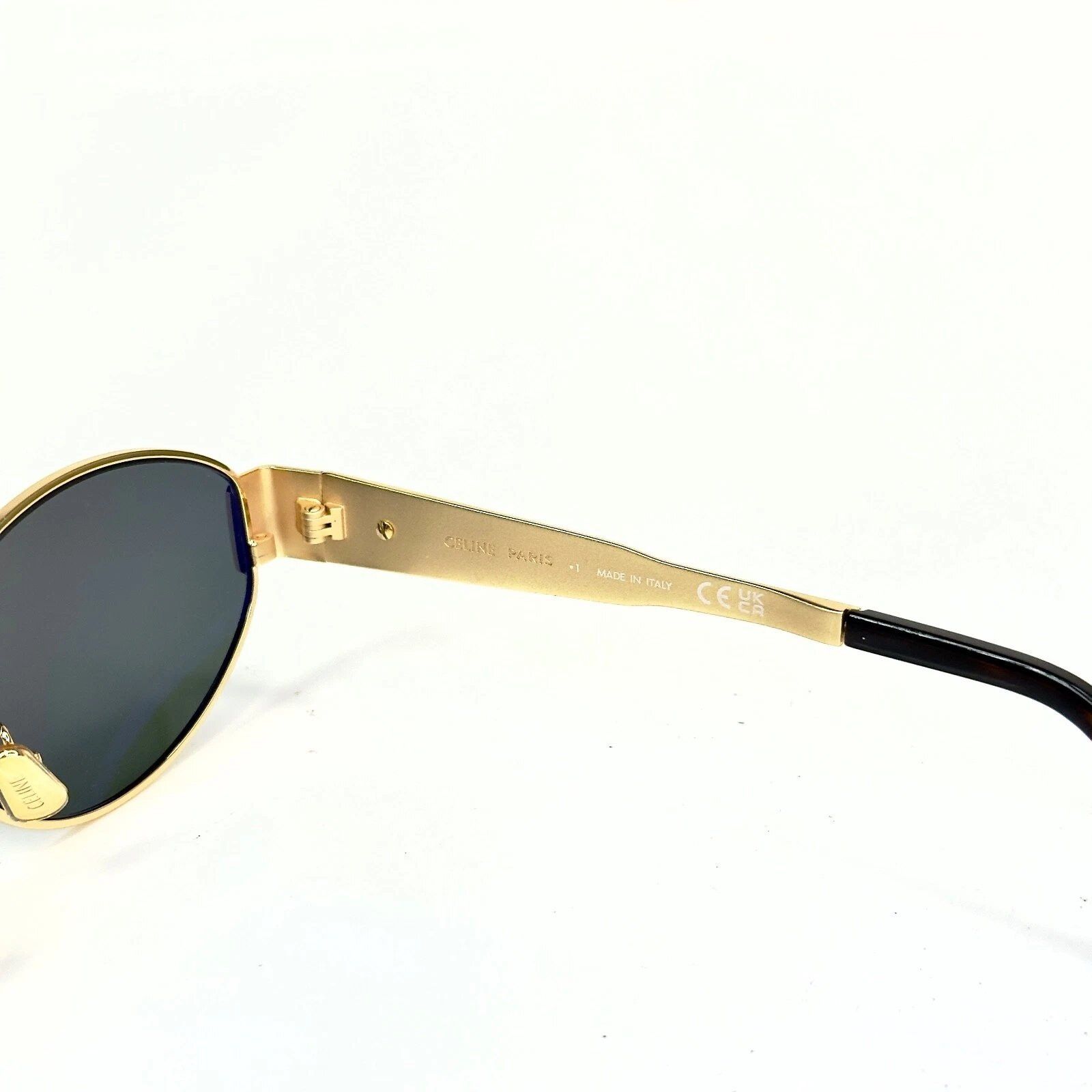 Celine CELINE CL40235U 40235 METAL TRIOMPHE Oval Sunglasses 30N Size ONE SIZE - 8 Thumbnail