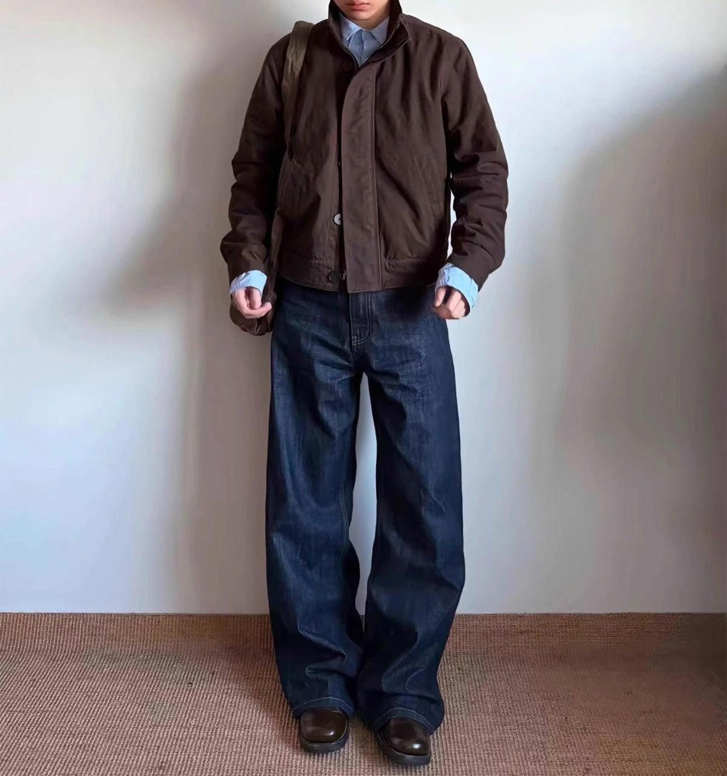 Vintage Brown Casual Zip-Up Jacket, Relaxed Fit Outerwear Size US M / EU 48-50 / 2 - 2 Thumbnail