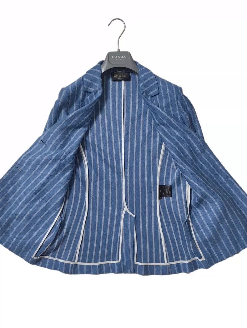 Loro Piana Loro Piana Women's Blue Striped Blazer-2508 Size US M / EU 48-50 / 2 - 5 Thumbnail