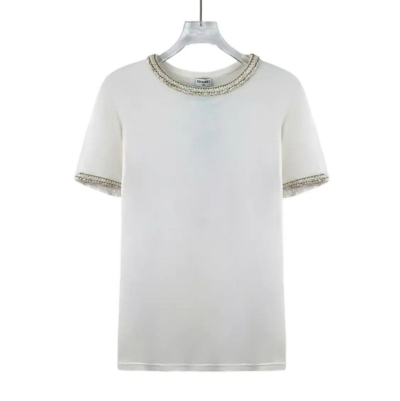 Chanel Chanel White Cotton Women’s T-Shirt 0089 Size XS / US 0-2 / IT 36-38 - 1 Thumbnail