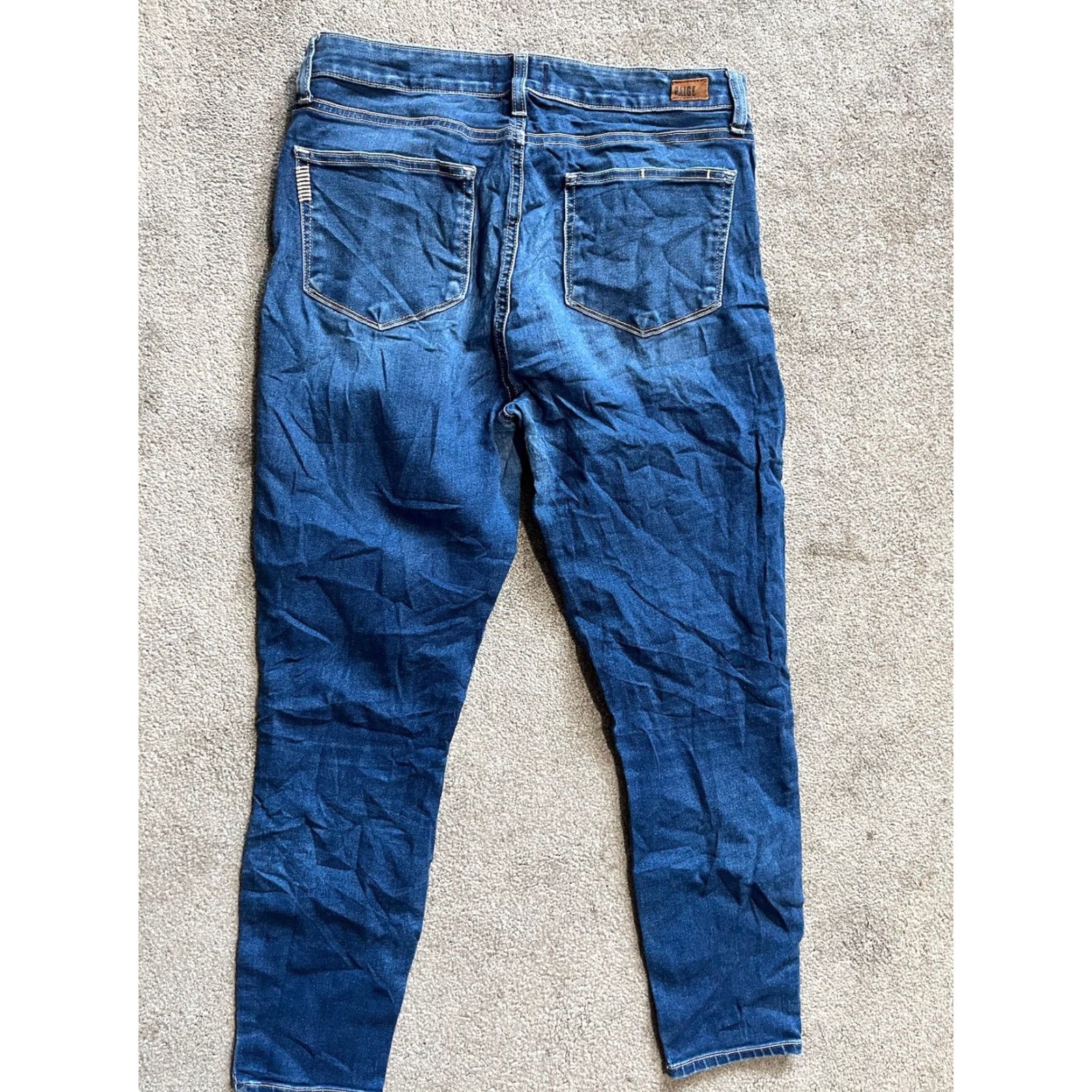 Paige Paige Jeans Women Ankle Sz 31 Distress Blue Dash Wash Size 24" / US 00 / IT 34 - 3 Thumbnail