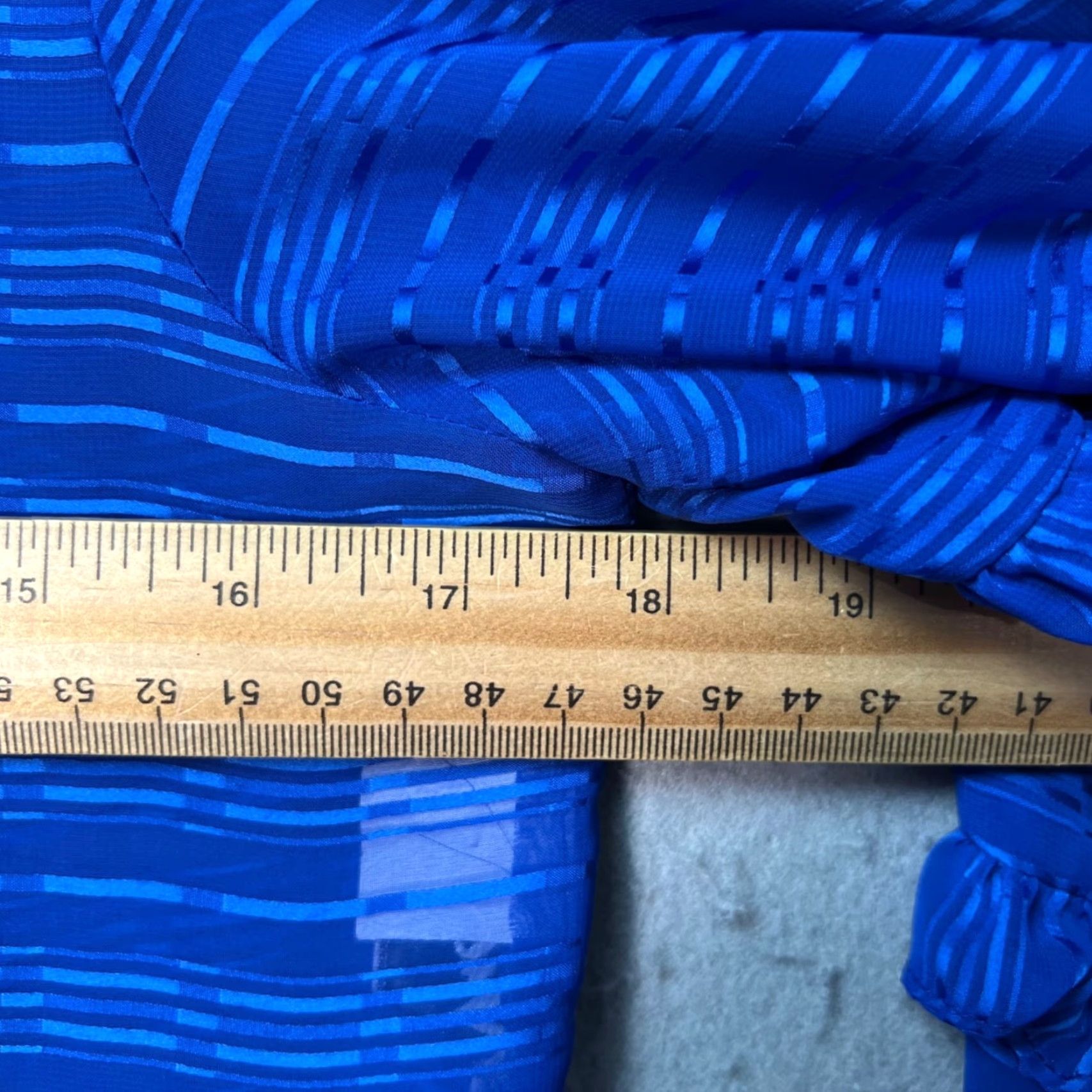 Vintage VINTAGE Victor Costa Blue Striped Ruffle Long Sleeve Midi Dress Womens Size 8 Size M / US 6-8 / IT 42-44 - 6 Thumbnail
