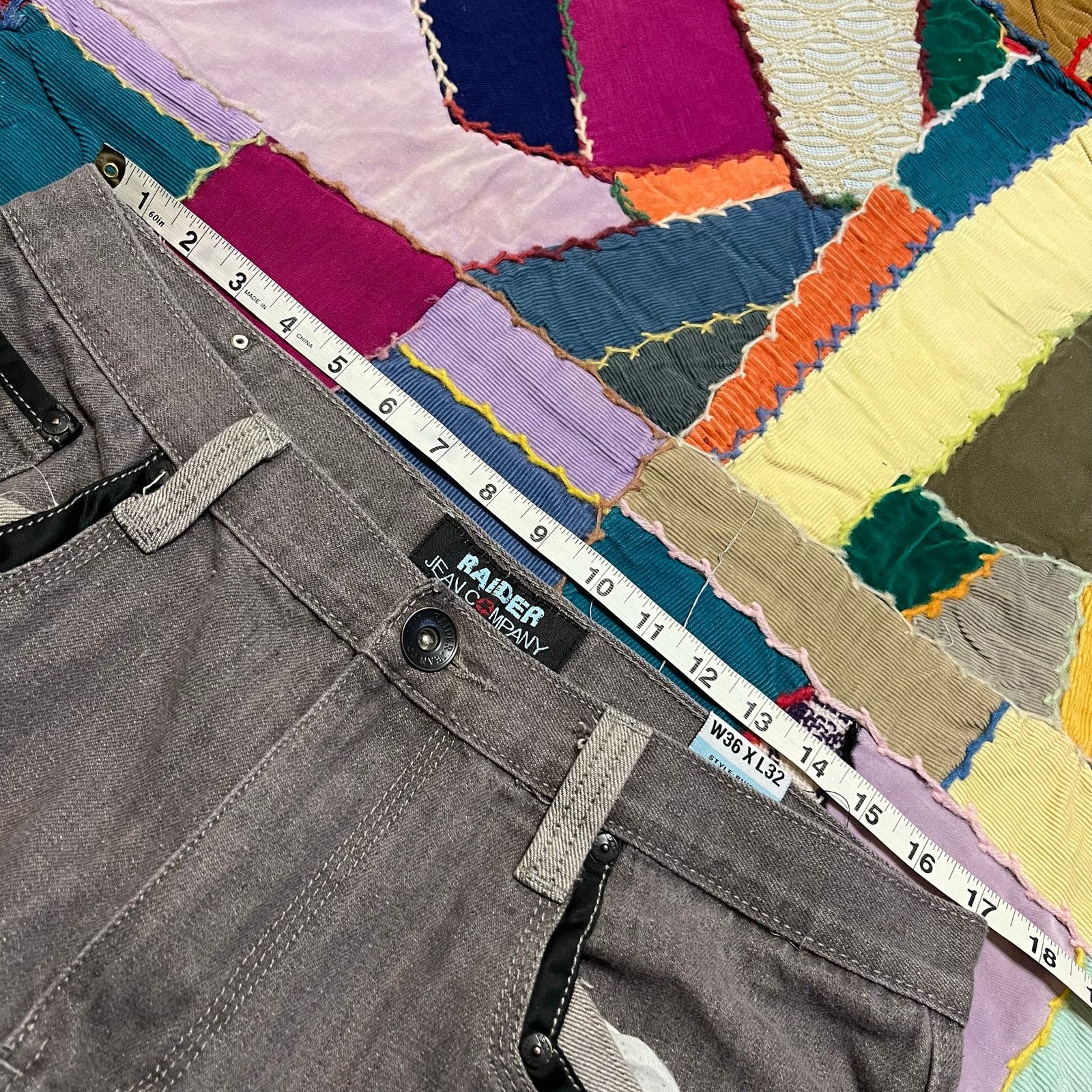 Other Raiders 2000s Baggy Skater Style Grey Jeans 34Wxx30L Size US 34 / EU 50 - 5 Thumbnail