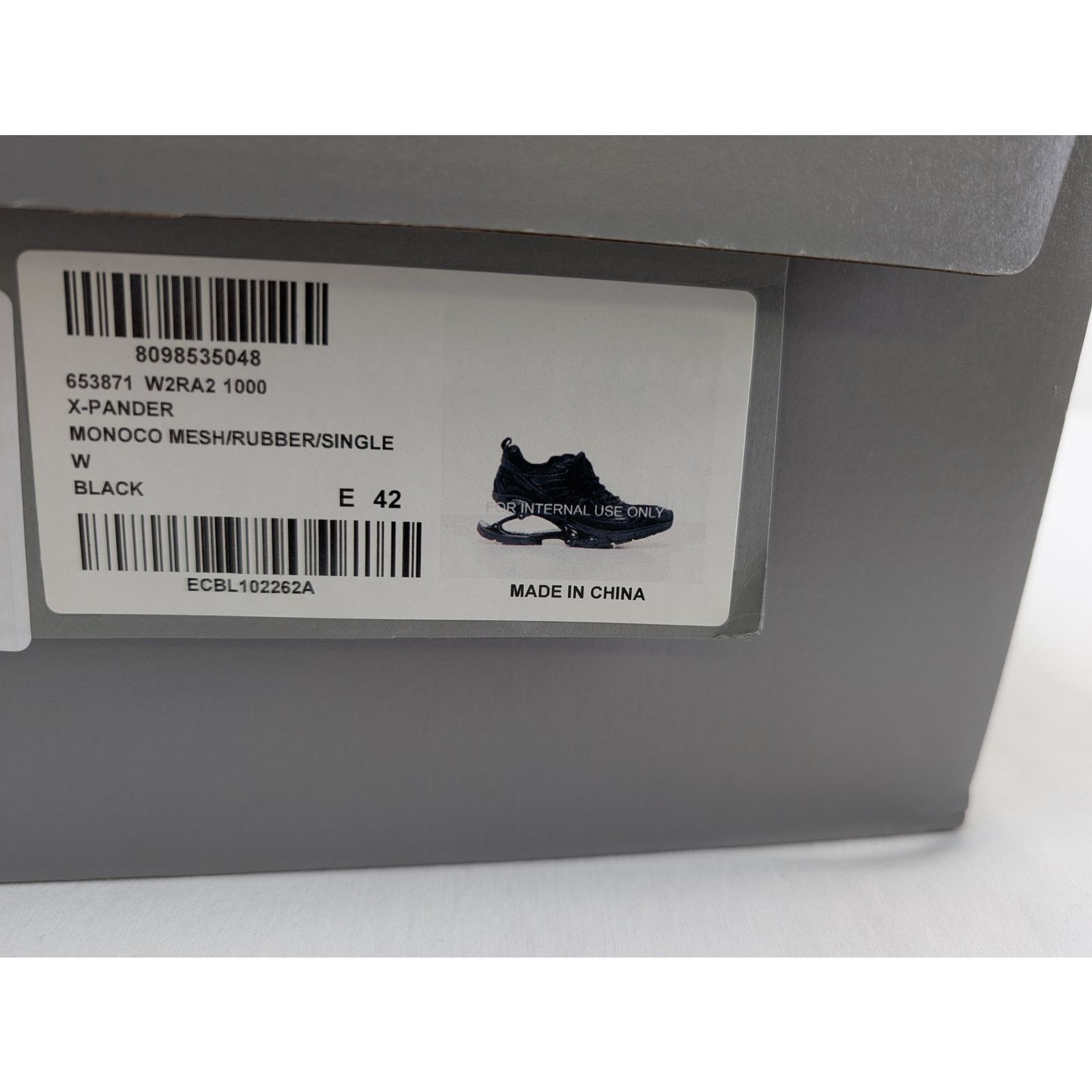 Balenciaga o1rshd1 Mesh Rubber Single X-Pander Sneakers in Black Size US 9 / EU 42 - 24 Thumbnail