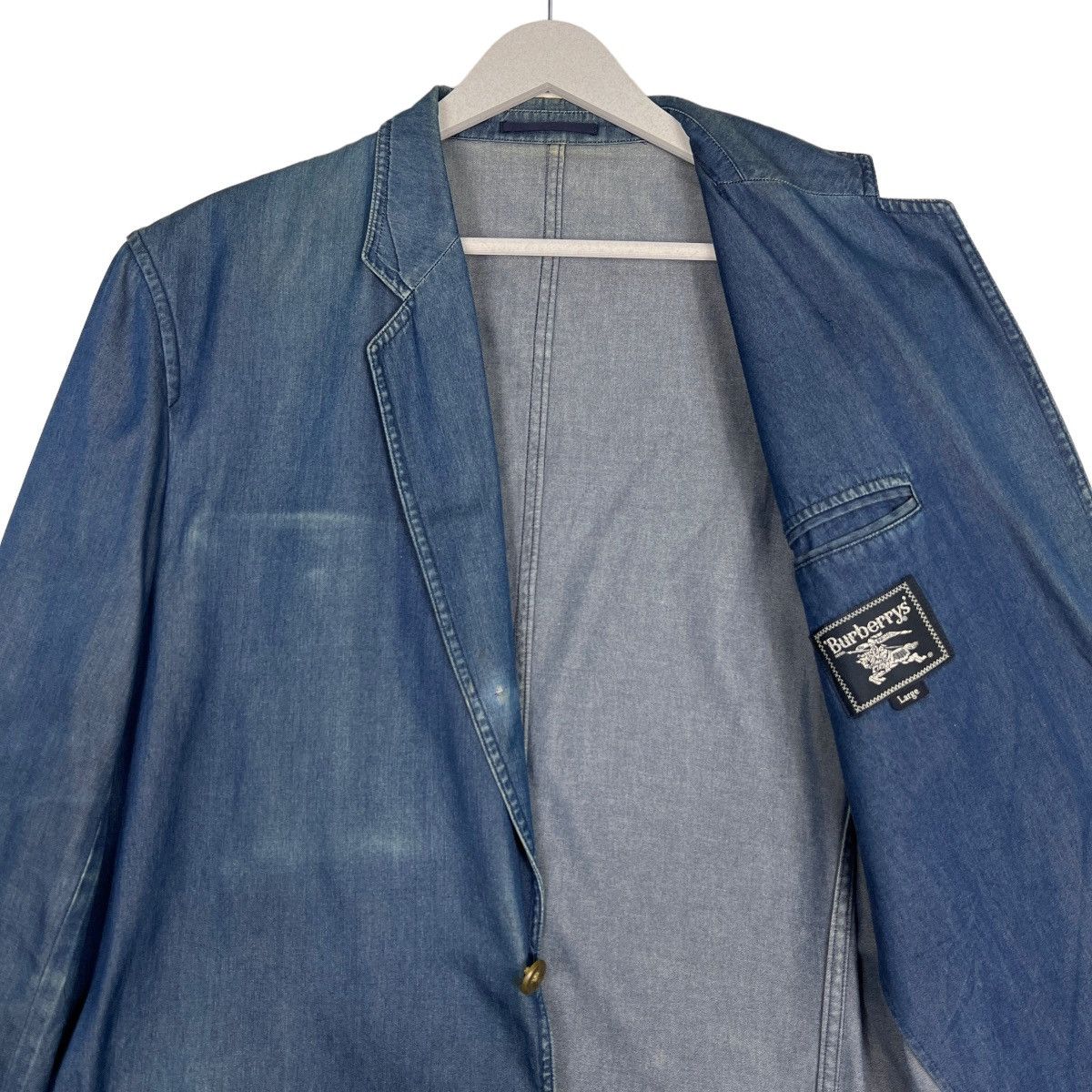 Burberry 🔥 BURBERRY DENIM BLAZER JACKET Size US M / EU 48-50 / 2 - 10 Thumbnail