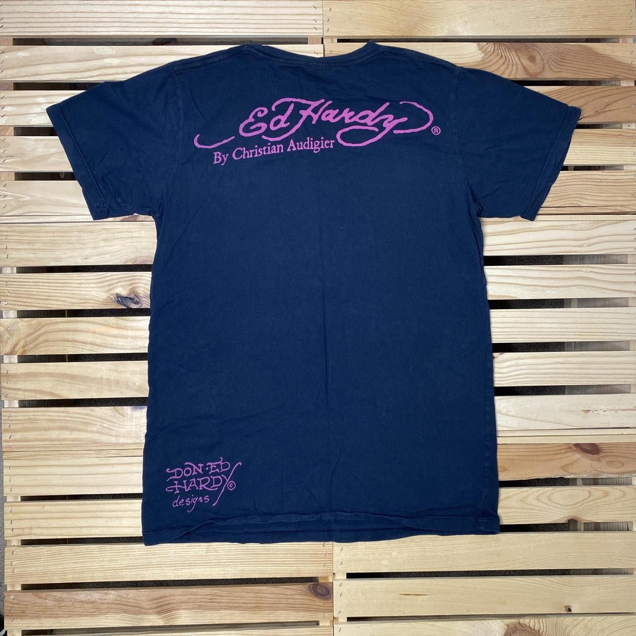 Ed Hardy Vintage Ed Hardy Black Designer Tee Size Medium Size US M / EU 48-50 / 2 - 2 Thumbnail