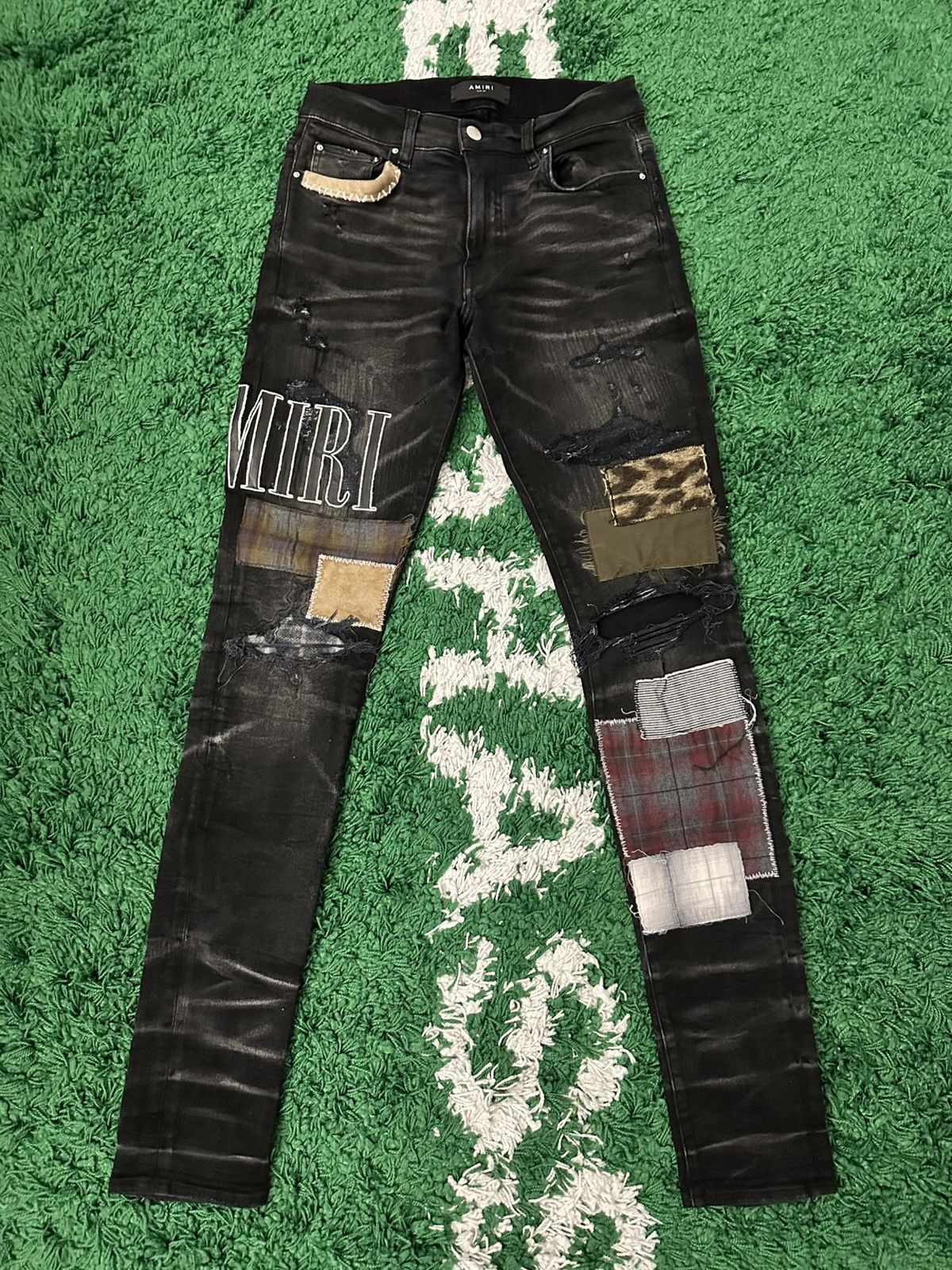 Amiri grunge black jeans