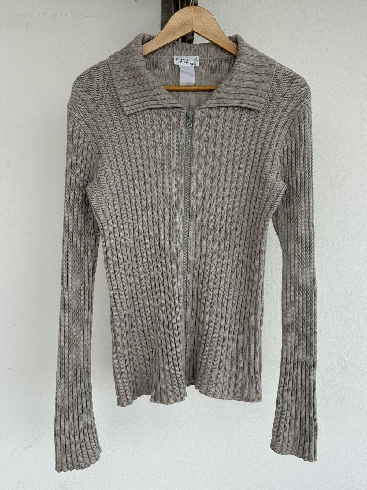 agnes b. Agnes B Vintage Knit Gray Jacket Size M / US 6-8 / IT 42-44 - 1 Thumbnail