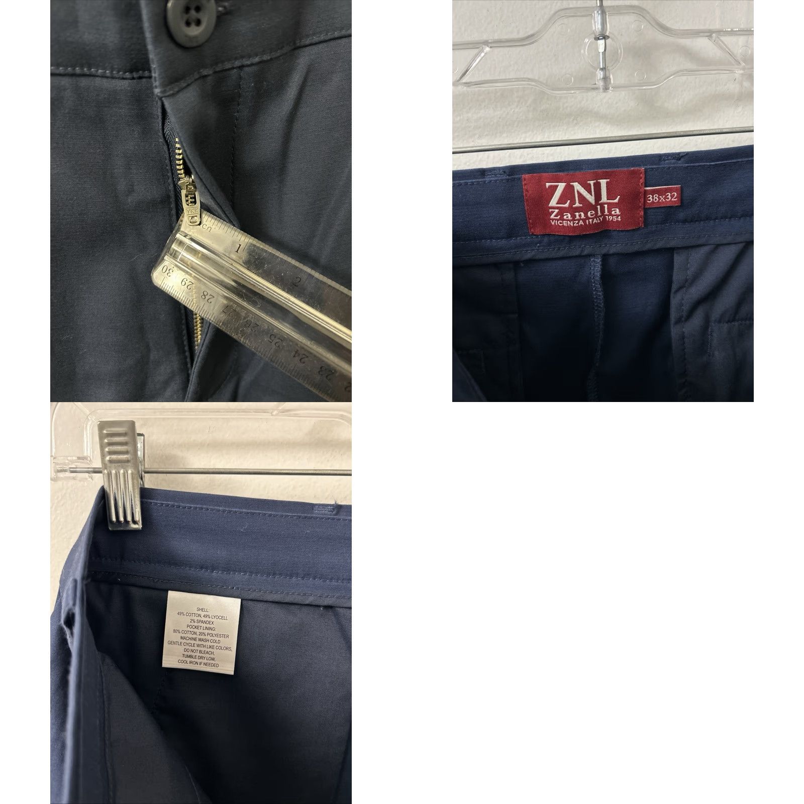 Zanella ZNL Zanella Chinos Pants Mens 38x32 Navy Blue Slim Straight Trousers NWT NWT Size US 38 / EU 54 - 9 Thumbnail
