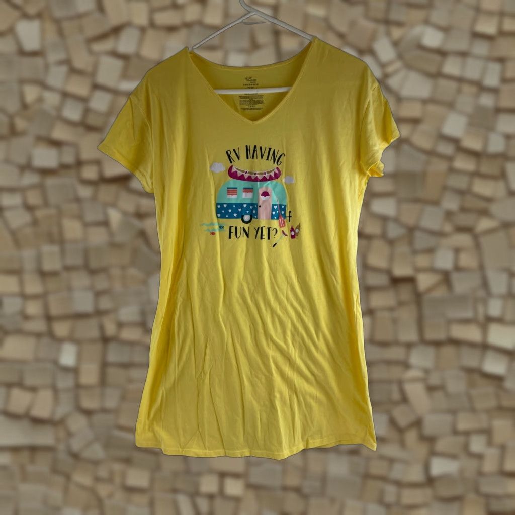 Vintage VINTAGE? (No) Secret Treasures Dress Women’s Size Small Yellow V-Neck Nightgown Dress RV Camping PJ Nightgown Summer Spring Fall Womens Size S / US 4 / IT 40 - 1 Thumbnail
