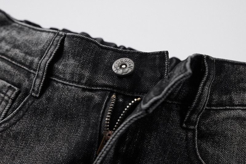 Vintage Retro high street washed wide-leg curved jeans for men Size US 32 / EU 48 - 4 Thumbnail