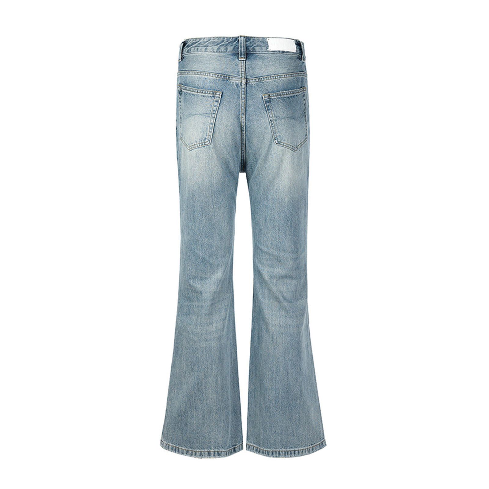Jean Stacked Flare Bootcut Denim Jeans Size US 32 / EU 48 - 6 Thumbnail