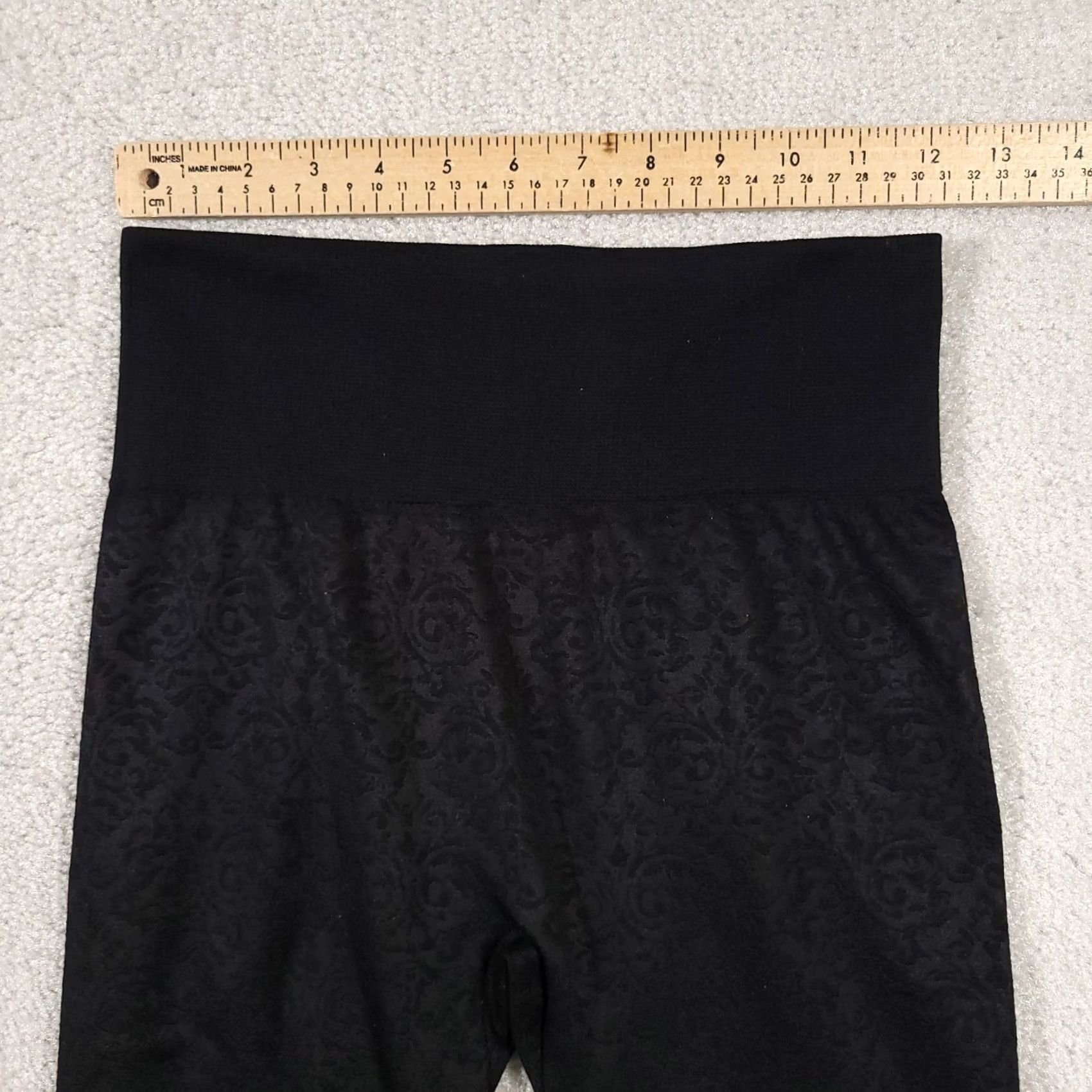 Vintage Maurices Legging Pants Womens Small Reg Black Stretch Floral Size 28" / US 6 / IT 42 - 3 Thumbnail
