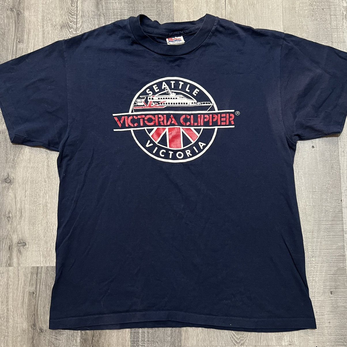 Hanes × Vintage VTG Victoria Clipper Seattle Ferry Travel 90s T Shirt Size US L / EU 52-54 / 3 - 1 Thumbnail