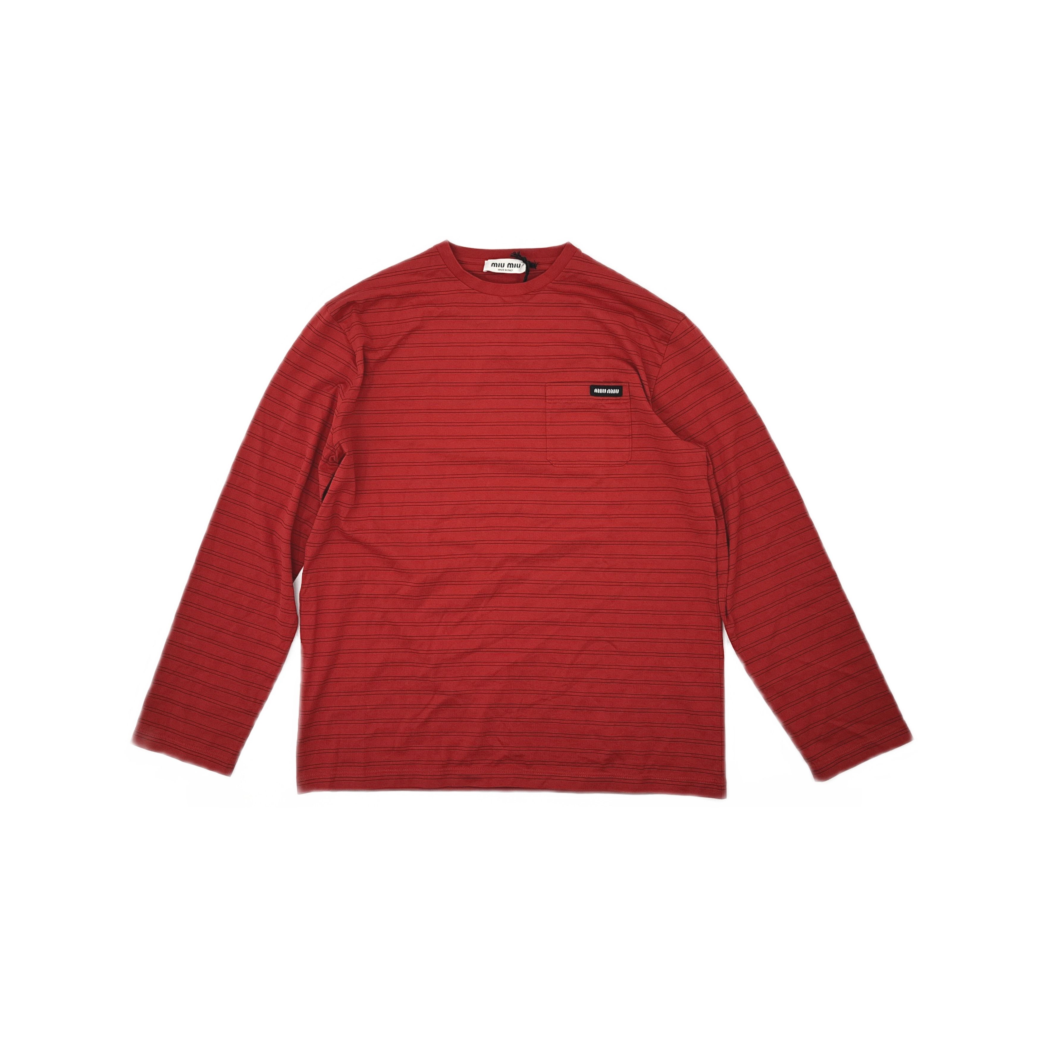Miu Miu Miu Miu Striped Long Sleeve T-Shirt Size S Size S / US 4 / IT 40 - 1 Thumbnail