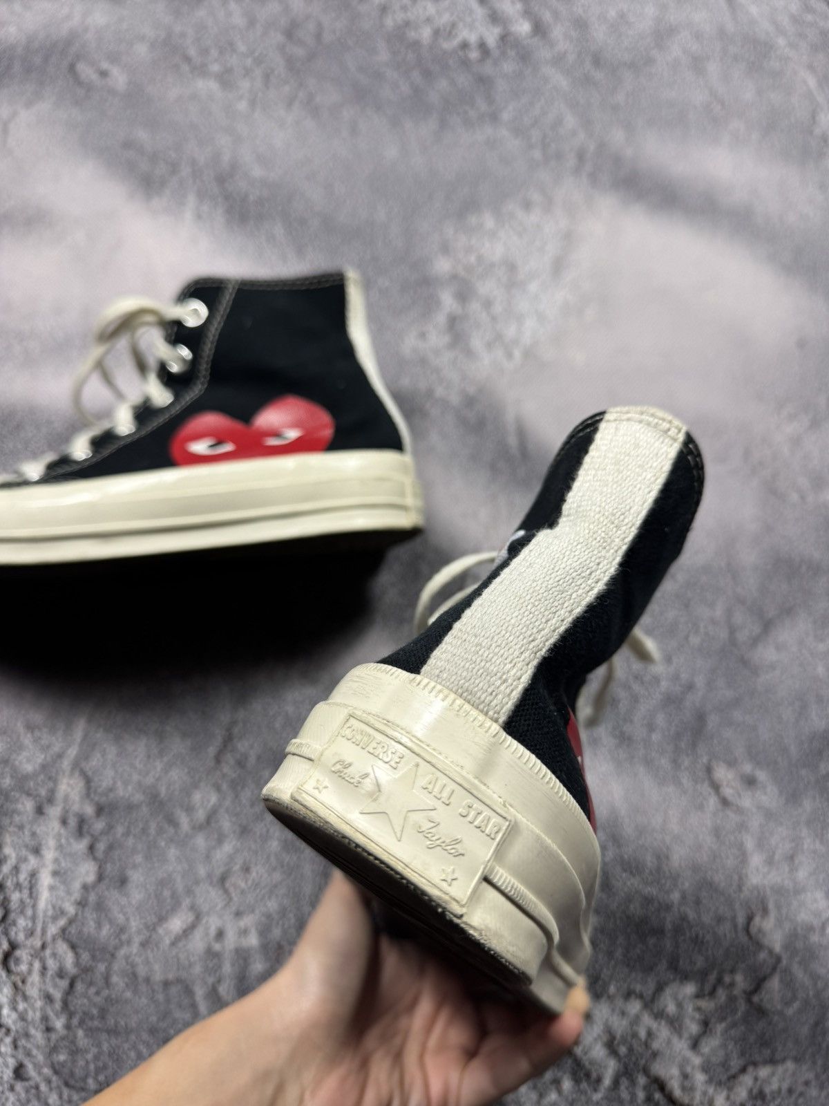 Comme des Garcons PLAY × Converse Converse x Comme des Garçons PLAY High-Top Sneakers Size US 7.5 / IT 37.5 - 3 Thumbnail